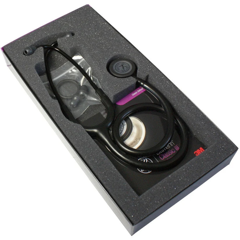 3M Littmann Classic III Stethoscope — Black Edition 27" | New, RRT-Recommended