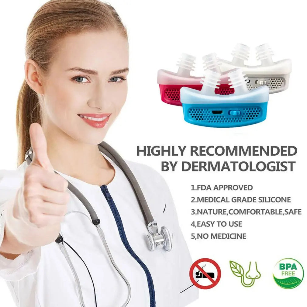 New Micro CPAP Anti Snoring Electronic Device for Sleep Apnea Stop Snore Aid Stopper