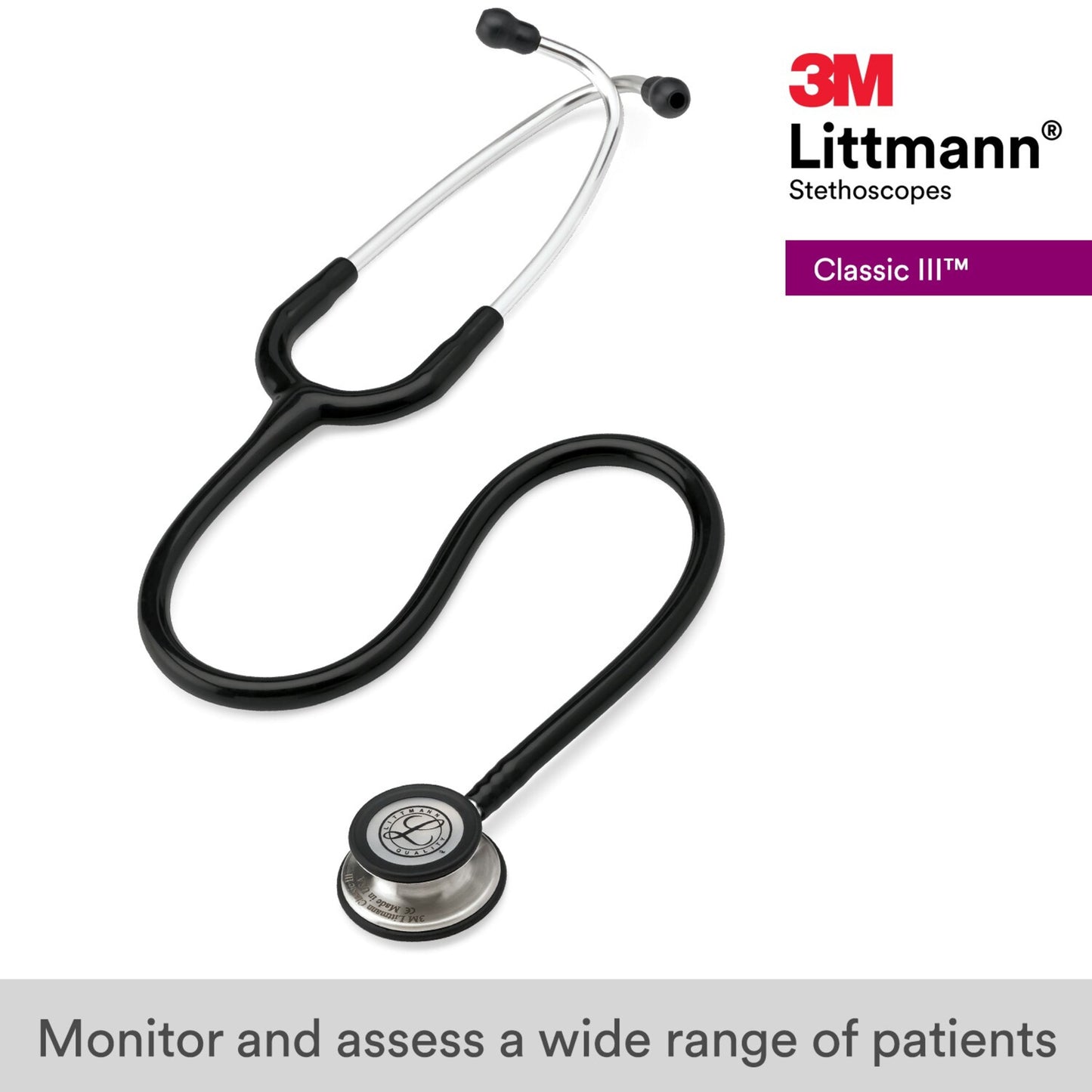 3M Littmann Classic III Monitoring Stethoscope Silver Edition 27" NEW Warranty