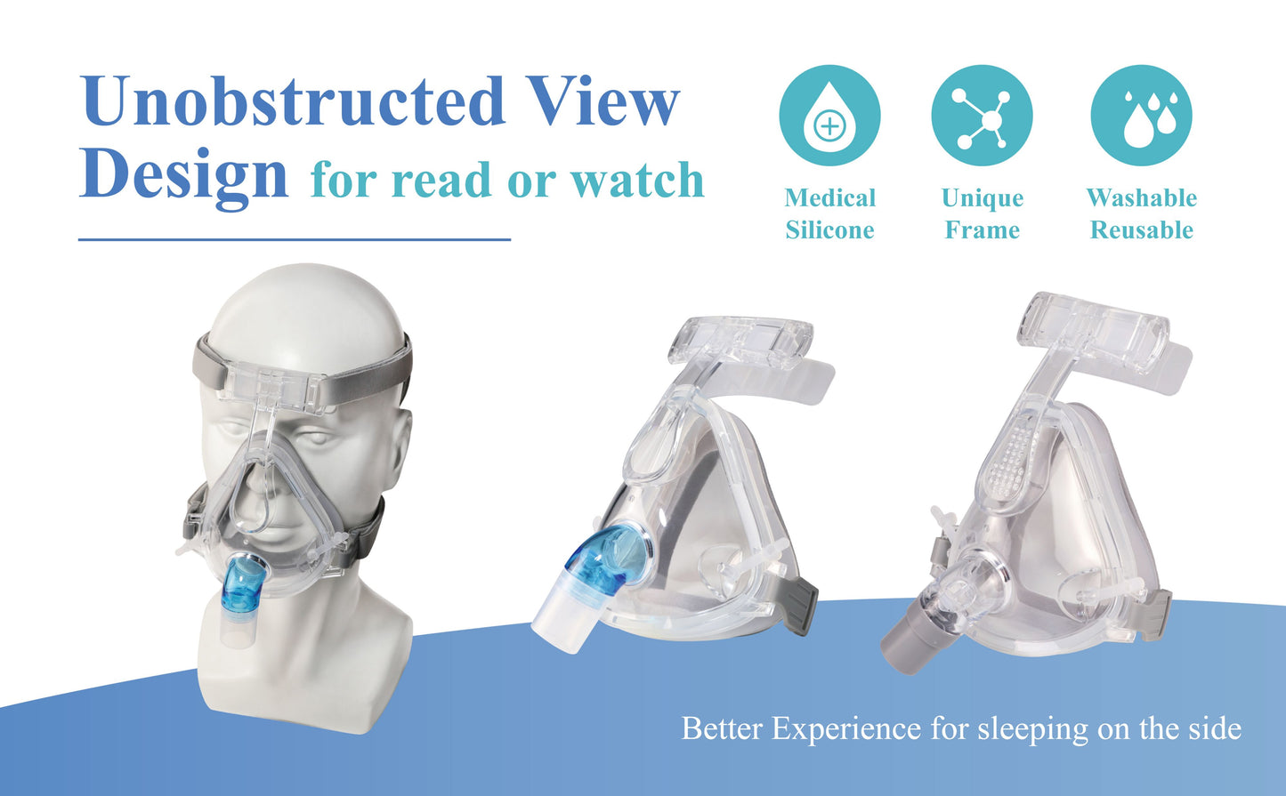 Full Face CPAP Mask Kit – Ultra Soft Foam & Silicone Seal | ResMed F20 Compatible Design | No Prescription Required